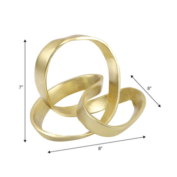 Chamberlain 7" Aluminum Abstract Knot Decorative Sculpture